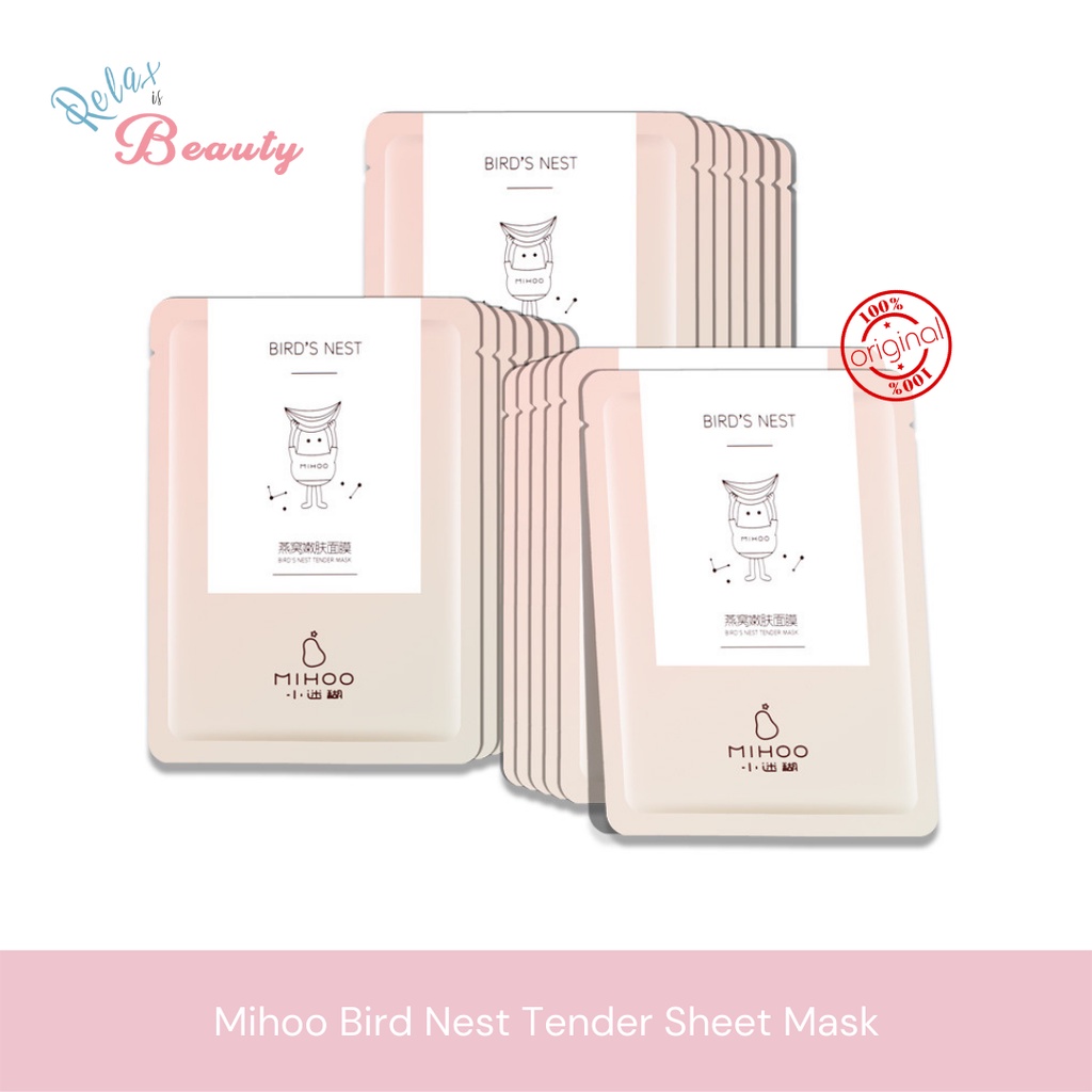 Jual MIHOO Bird Nest Tender Sheet Mask Masker Wajah Muka Skincare ...