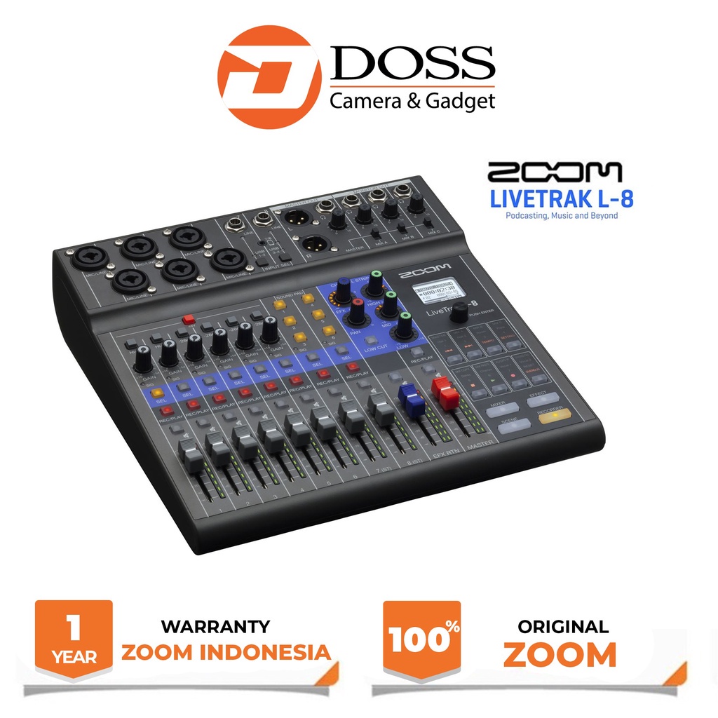 ZOOM LIVETRAK L-8 8チャンネル ライブミキサー＆レコーダー - 楽器、器材