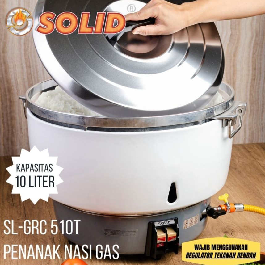 Jual Penanak Nasi GAS LPG Rice Cooker SOLID 10 Liter Kapasitas Besar