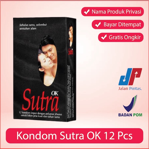 Jual Kondom Sutra Ok 12 s / Kondom Sutra Hitam isi 12 pcs / Kondom