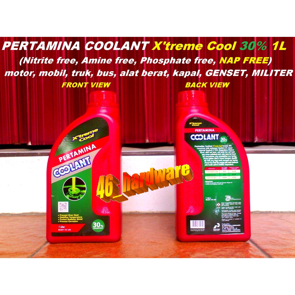 Jual PERTAMINA COOLANT Air Radiator GREEN 1L Motor Mobil Truk Kapal ...