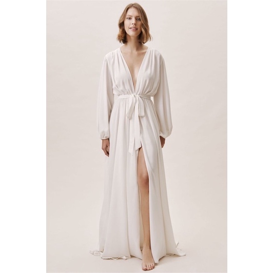 Jual Fionita robes kimono wedding bride robe maternity photoshoot ...