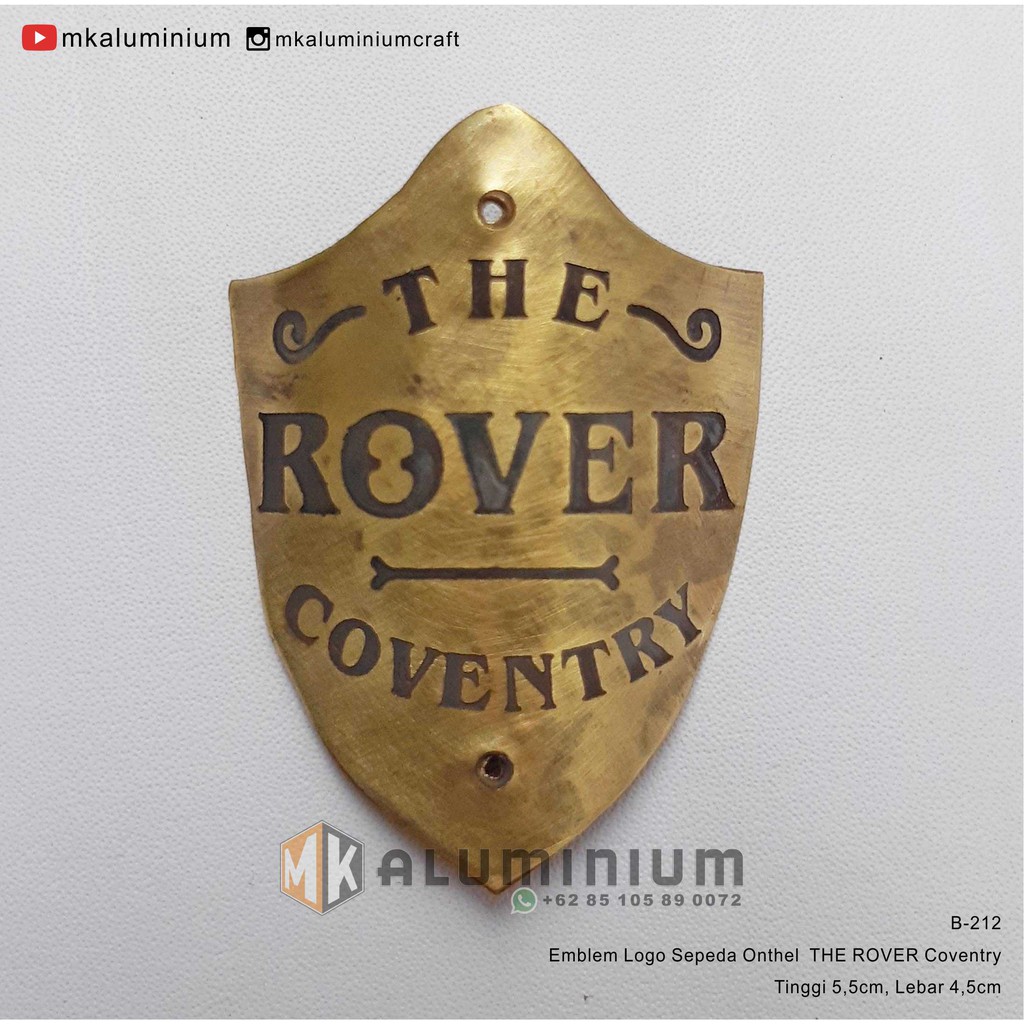 Jual The Rover Coventry - Plat Emblem Logo Sepeda Onthel Jawa Merk The ...