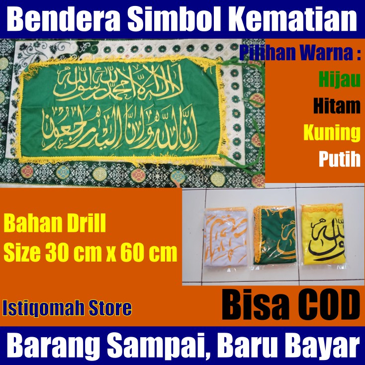 Jual Bendera Simbol Kematian Tersedia Warna Hijau, Kuning, Hitam, Putih ...