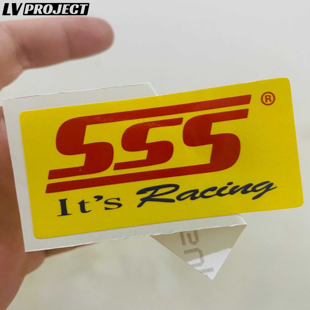 Jual Stiker SSS Racing Laminasi Glossy Tahan Air 7 cm Sticker Motor ...