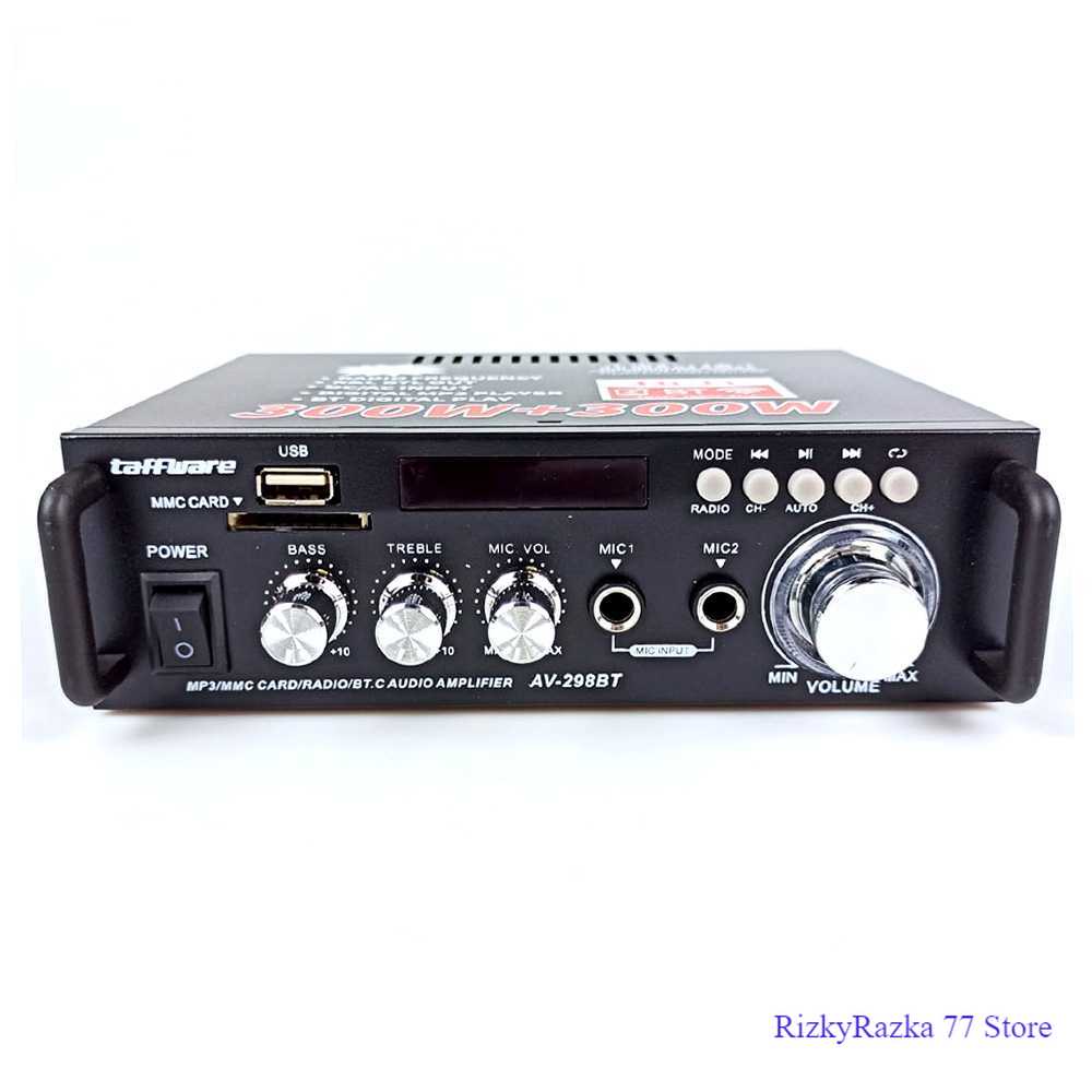 Jual Power Amplifier Super Bass Bluetooth EQ Audio Amplifier Karaoke FM