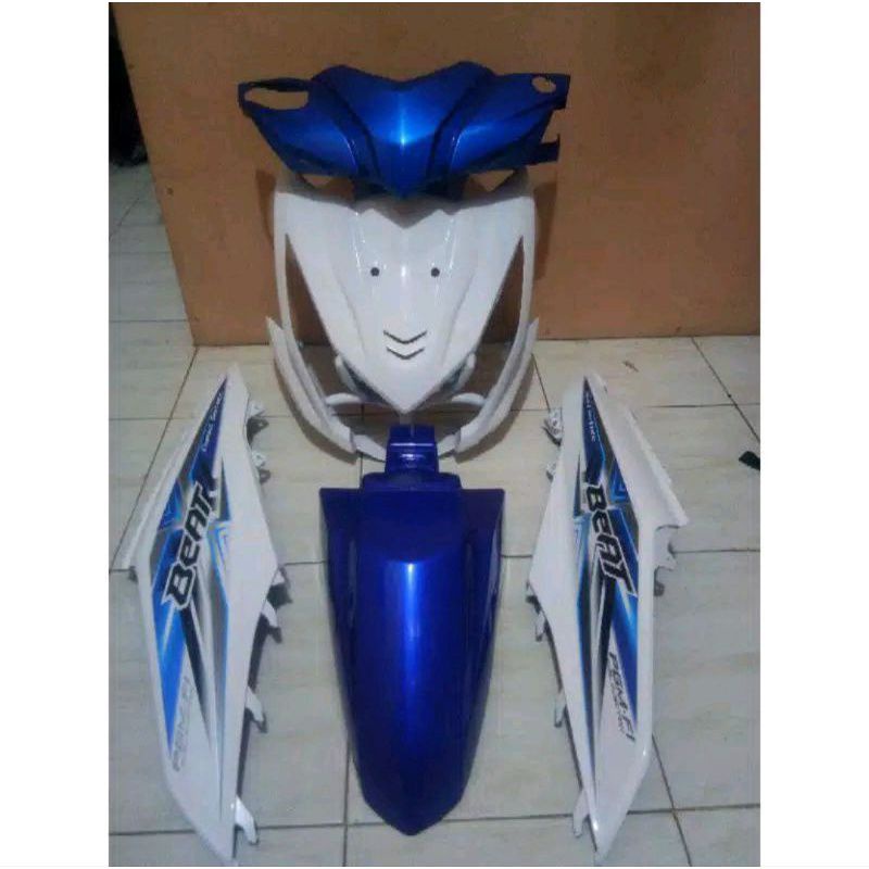 Jual Full Body Halus Honda Beat Fi Warna Putih Biru Shopee Indonesia