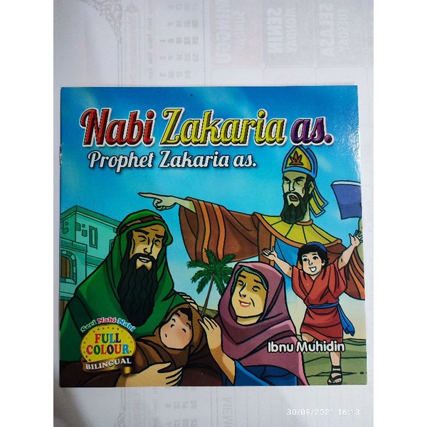 Jual Buku Cerita Seri Nabi Nabi Bilingual Nabi Zakaria As Full Color