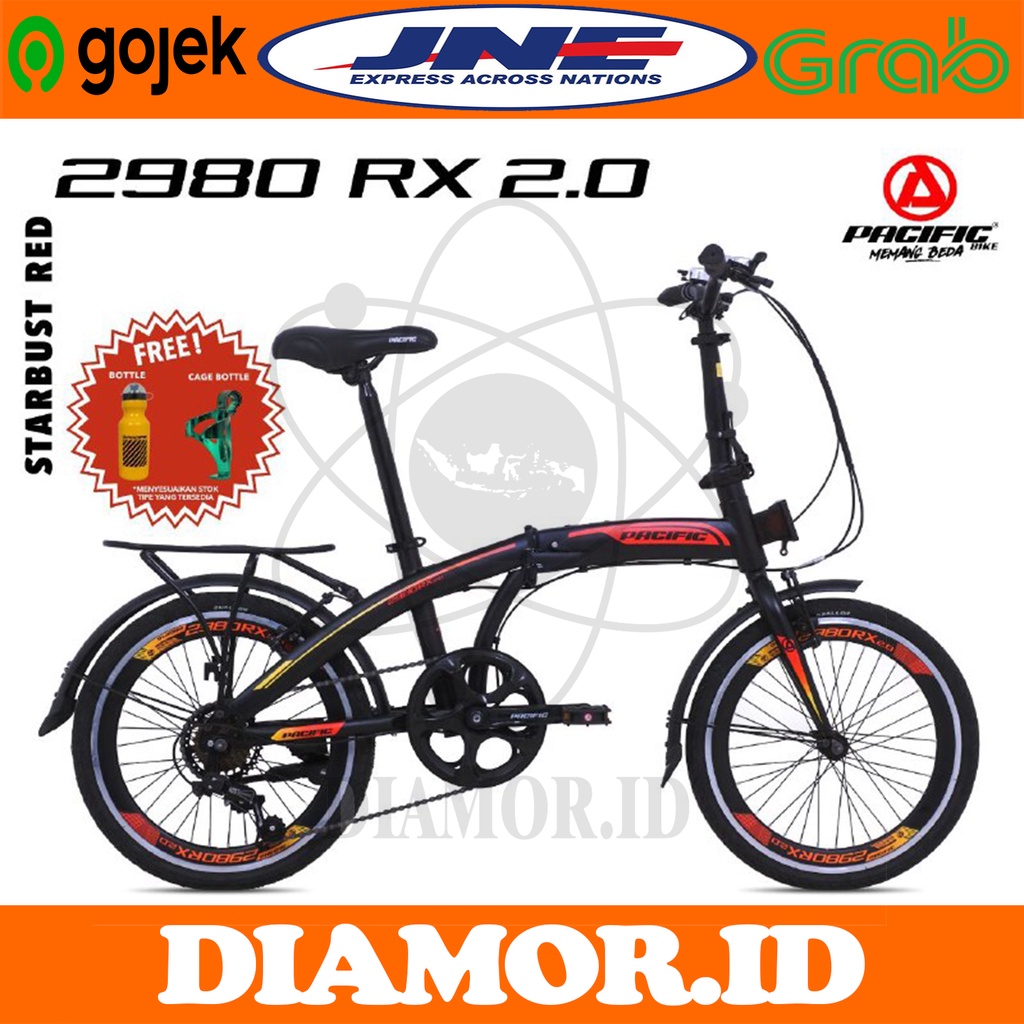 Jual PACIFIC 2980 RX 2.0 Sepeda Lipat 20 inch Shimano 7 Speed | Shopee ...