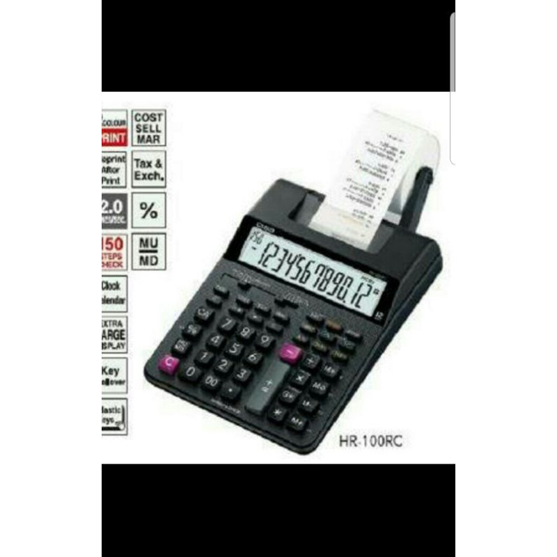 Jual kalkulator calculator casio hr100rc hr100rc printing print struk