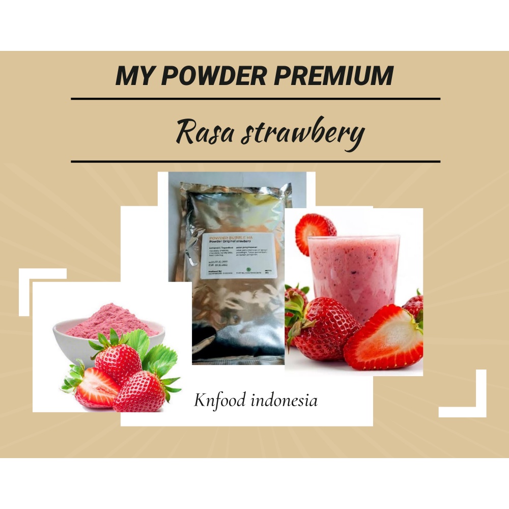 Jual Bubuk Minuman Powder PREMIUM (MA) Rasa Strawberry 1KG | Shopee ...
