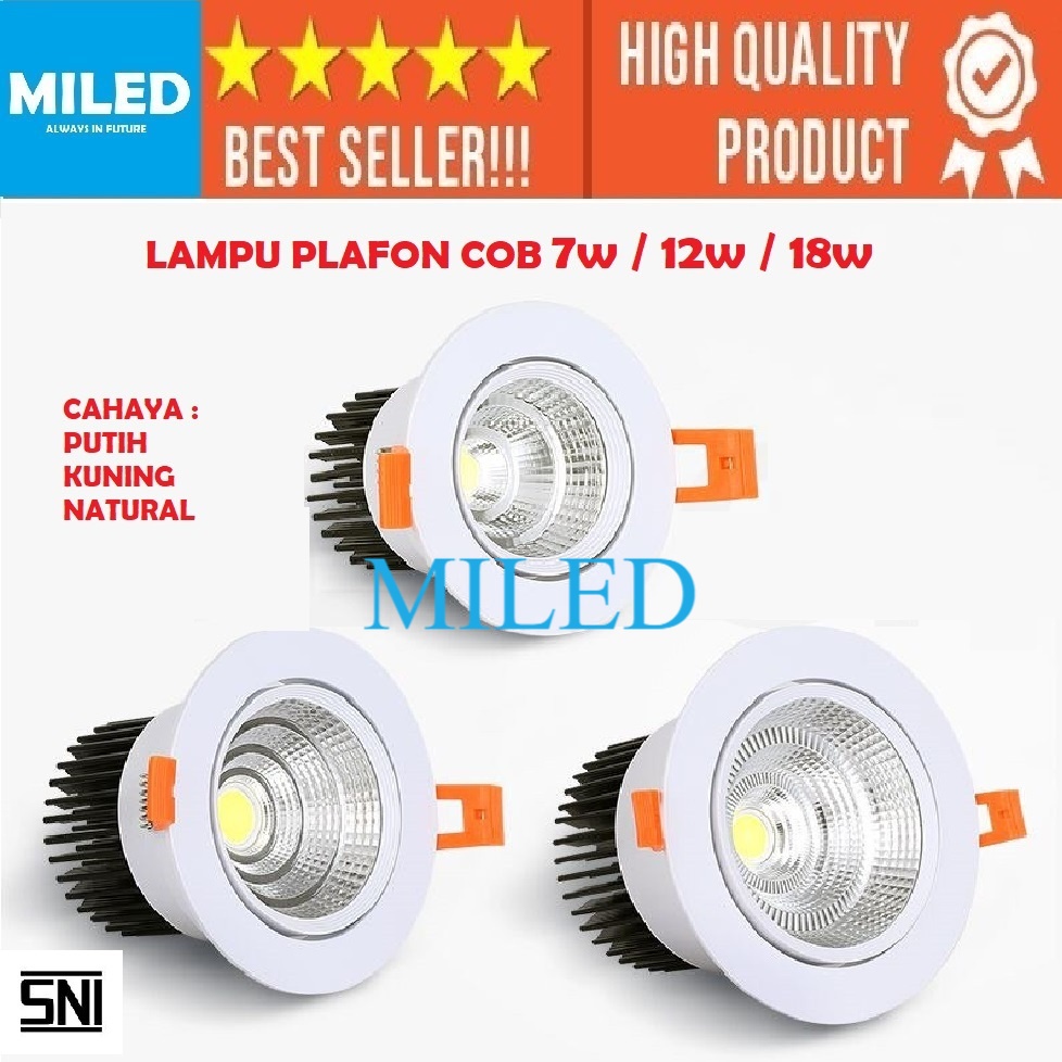 Jual LAMPU LED RATA PLAFON INBOW / TANAM 7W 12W 18W BULAT LED DOWNLIGHT ...