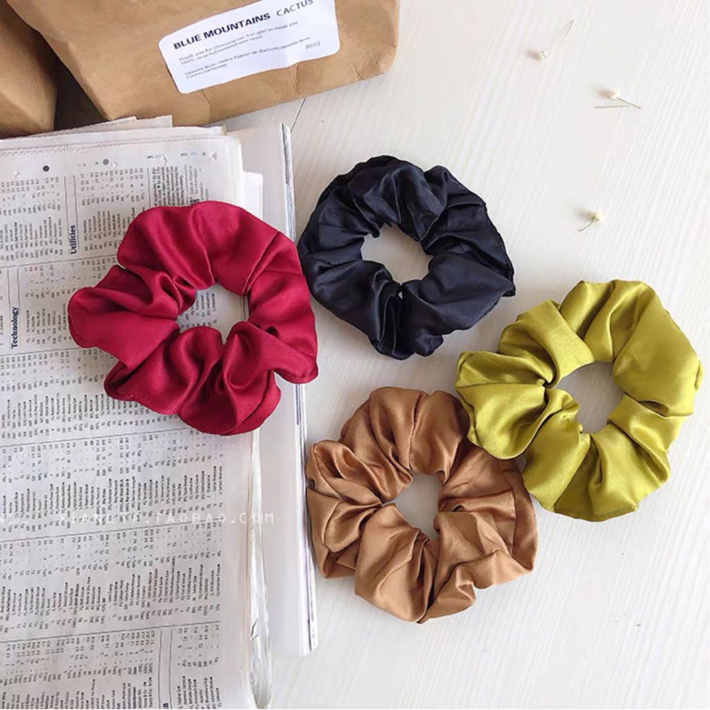 Jual Ikat Rambut Scrunchie Mini Polos Gaya/ Scrunchie / Cemol / cepol ...