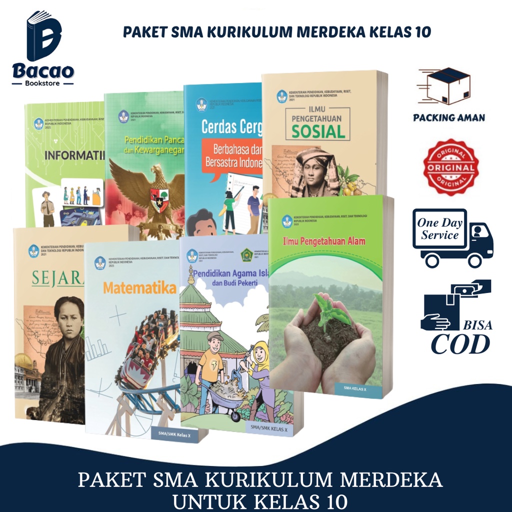 Jual Paket SMA Kurikulum Merdeka Untuk Kelas 10 SMA Buku BSE - Buku ...