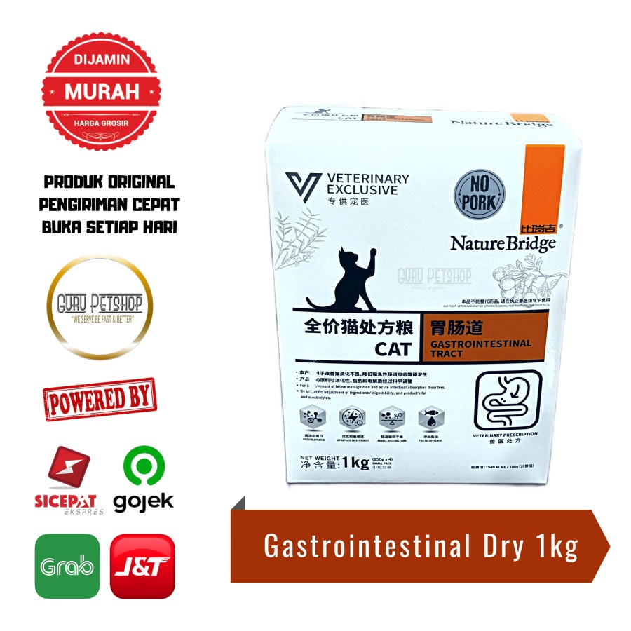 Jual Nature Bridge Gastrointestinal Cat 1kg NB Vet Gastro Cat Dry Shopee Indonesia