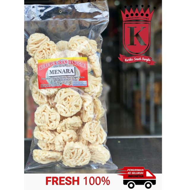 Jual Kerupuk Goreng Ikan Khas Bangka Cap Menara 200gr | Shopee Indonesia
