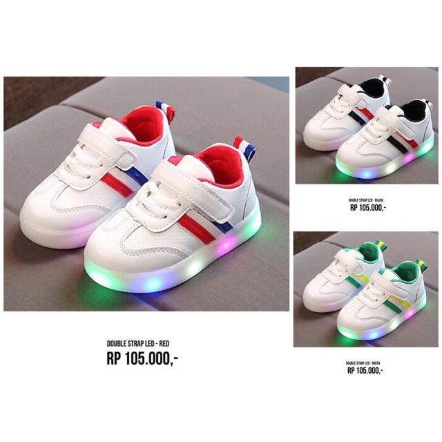 Jual Double Strap Led | Sepatu Led Anak | Sneakers Anak | Sepatu ...