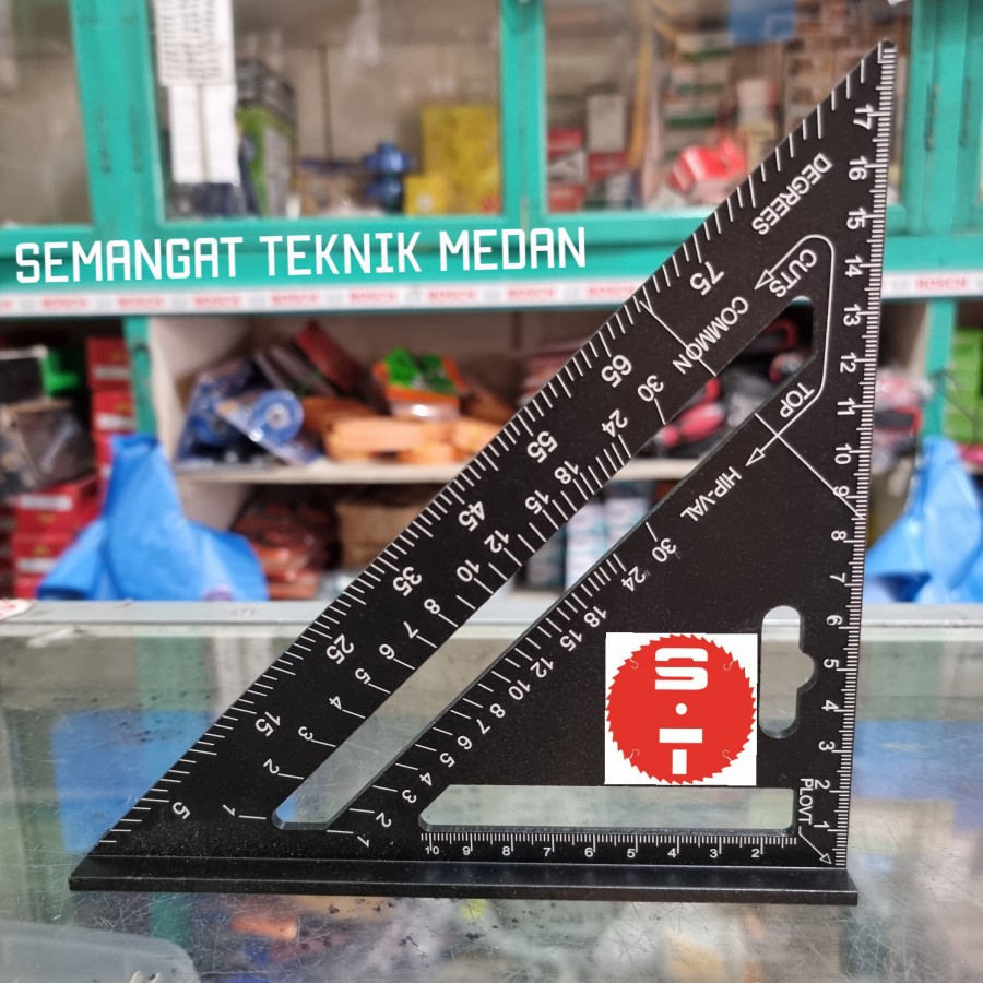 Jual ALAT UKUR ANGLE SPEED RAFTER SQUARE PENGGARIS SEGITIGA SIKU BESI ...