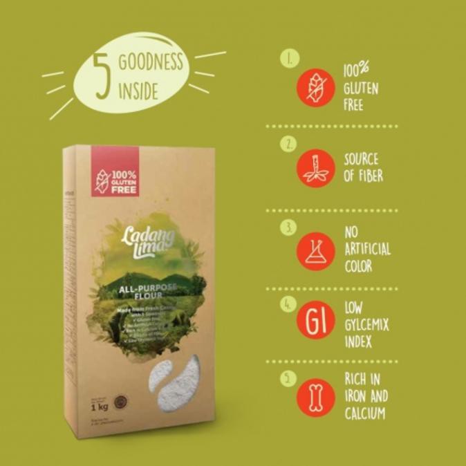 Jual ENAK Ladang Lima Gluten Free All Purpose Flour 1 kg TERLEZAT