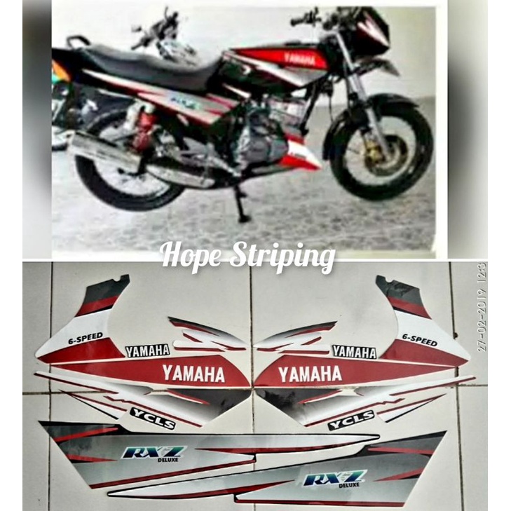 Jual Striping Yamaha Rxz Deluxe long Hitam | Shopee Indonesia