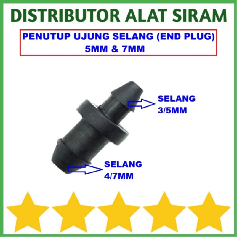 Jual END PLUG PENUTUP SELANG PE 5MM DAN 7 MM DOP HIDROPONIK | Shopee ...