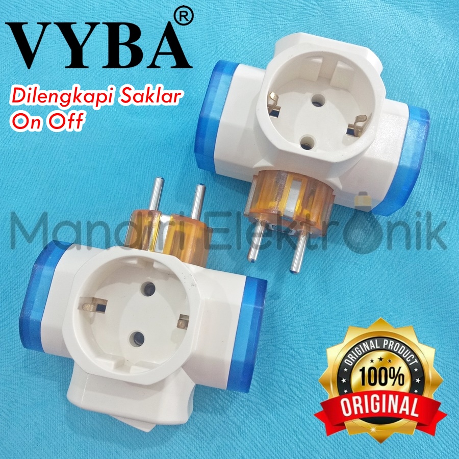 Jual Steker T Arde 3 Lubang Dengan Saklar Lampu Nce 5711s Vyba Colokan Cabang 3 Saklar On Off 