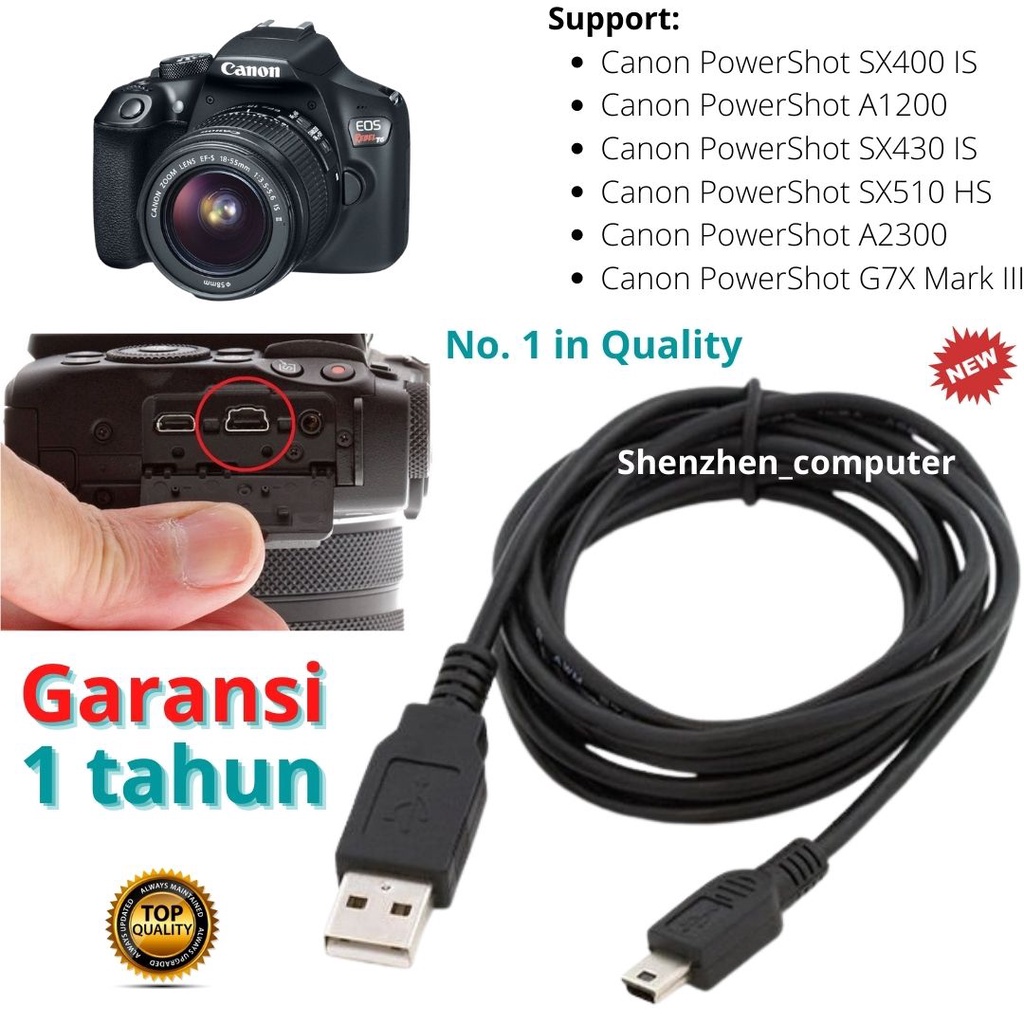 Jual Kabel USB data charger Canon PowerShot SX400 IS SX430 SX510