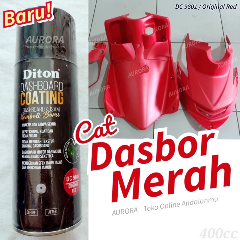 Jual Diton Premium Dashboard Coating Dc Original Red Dc Cat Kulit Jeruk Permukaan Kasar