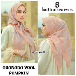 Jual Buttonscarves The Granada Voile Square Salmon Rose Original