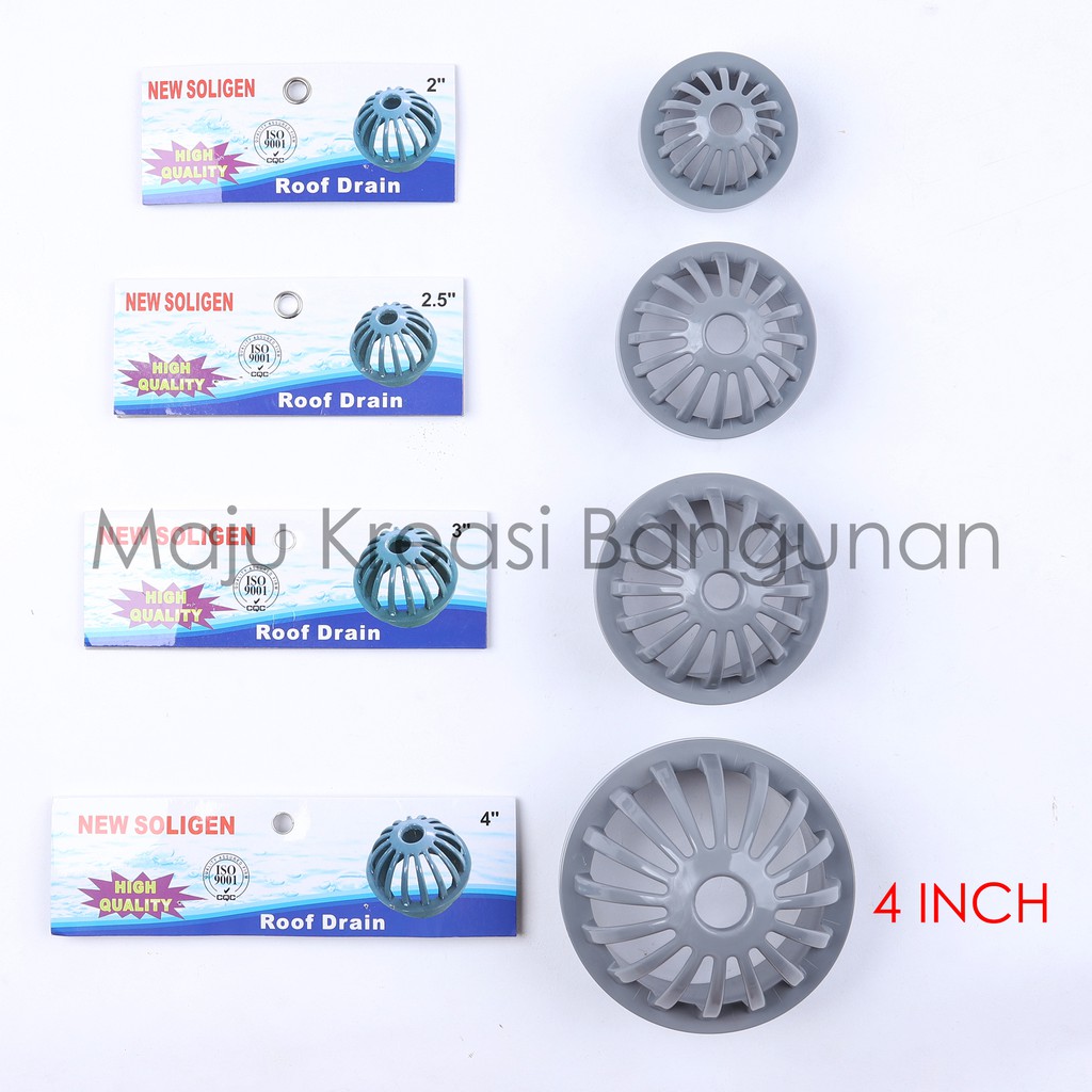 Jual Roof Drain SOLIGEN 4 Inch Saringan Talang Air Pembuangan Hujan Dak ...