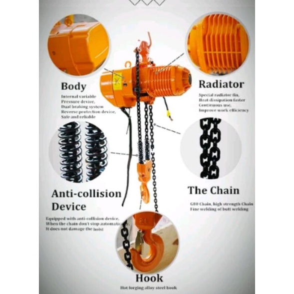 Jual ELECTRIC Chain Hoist 2 ton x 6 meter NAGASAKI ELECTRIC CHAIN HOIST SINGLE PHASE Shopee