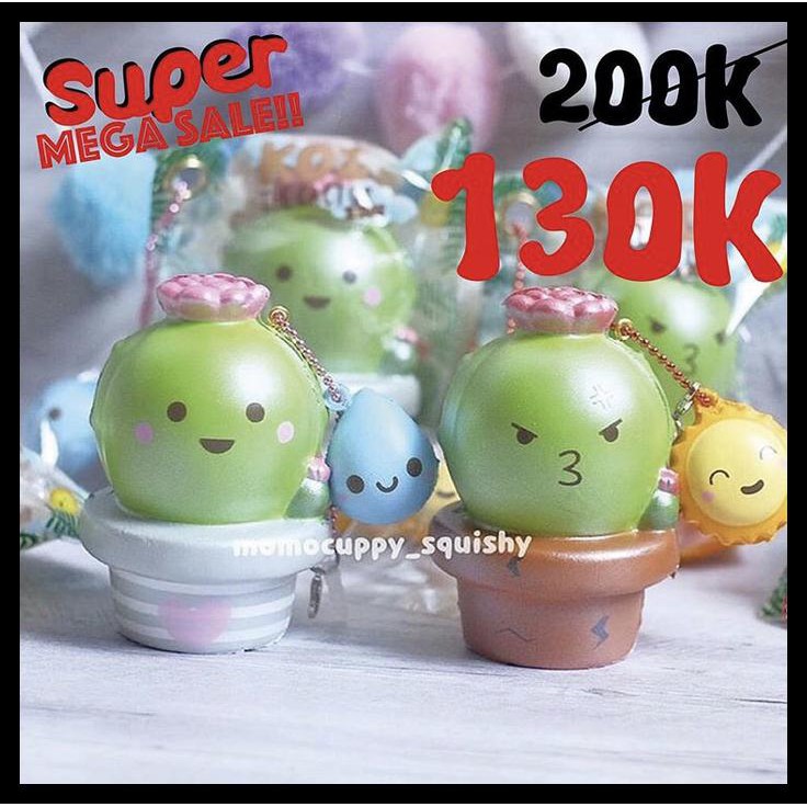 Jual PROMO Squishy licensed mini koi the cactus set by momocuppy (mini
