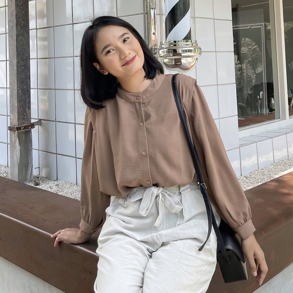 Jual BAJU ATASAN POLOS OVERSIZE / KEMEJA MADANIA / KEMAJA POLOS ALA