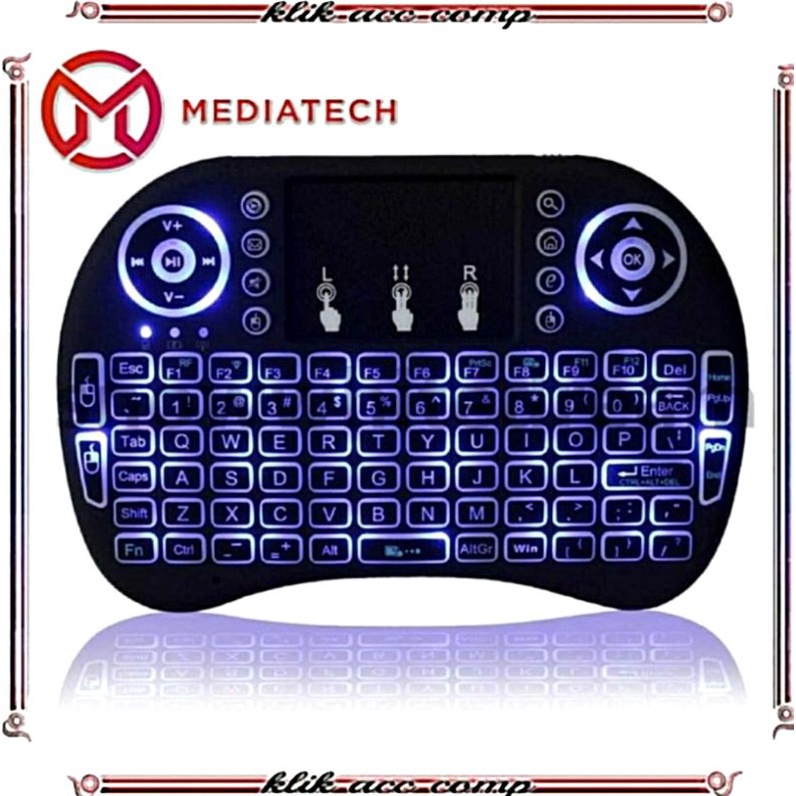 Jual Mini Keyboard Wireless Mediatech Touchpad Mouse with Color ...