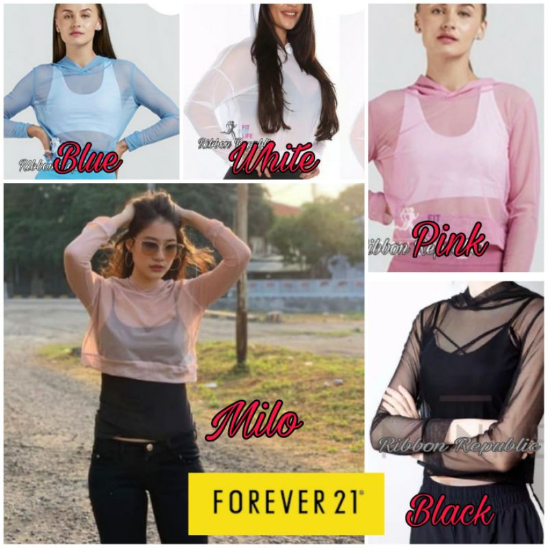 Forever 21 cheap mesh hoodie