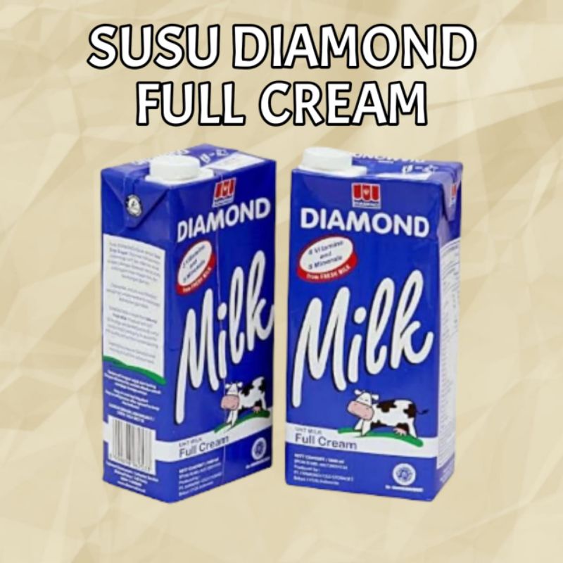 Jual Susu UHT Diamond 1 liter Full Cream (1 dus isi 12pcs) | Shopee