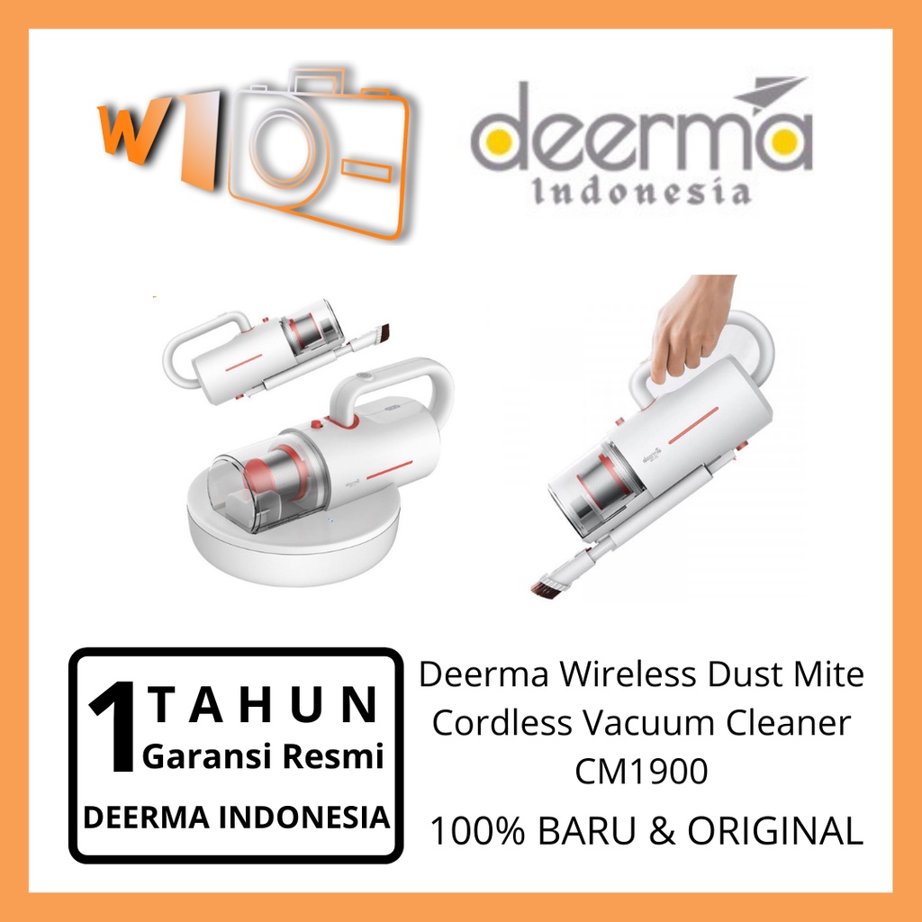 Jual Deerma Wireless Dust Mite Cordless Vacuum Cleaner CM1900 Shopee Indonesia