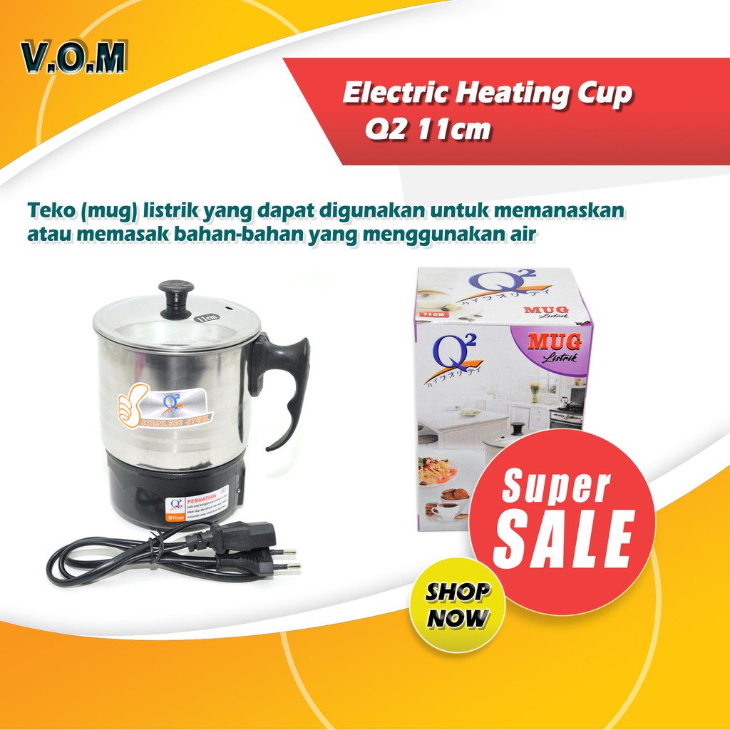 Jual Vom Electric Heating Cup Q Cm Teko Listrik Mug Elektrik Shopee Indonesia