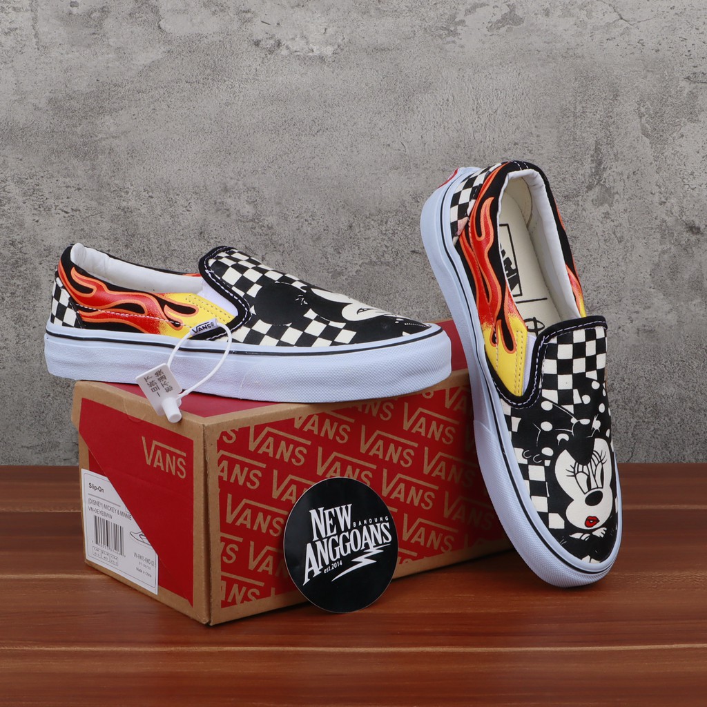 Mickey and minnie hot sale checker flame vans