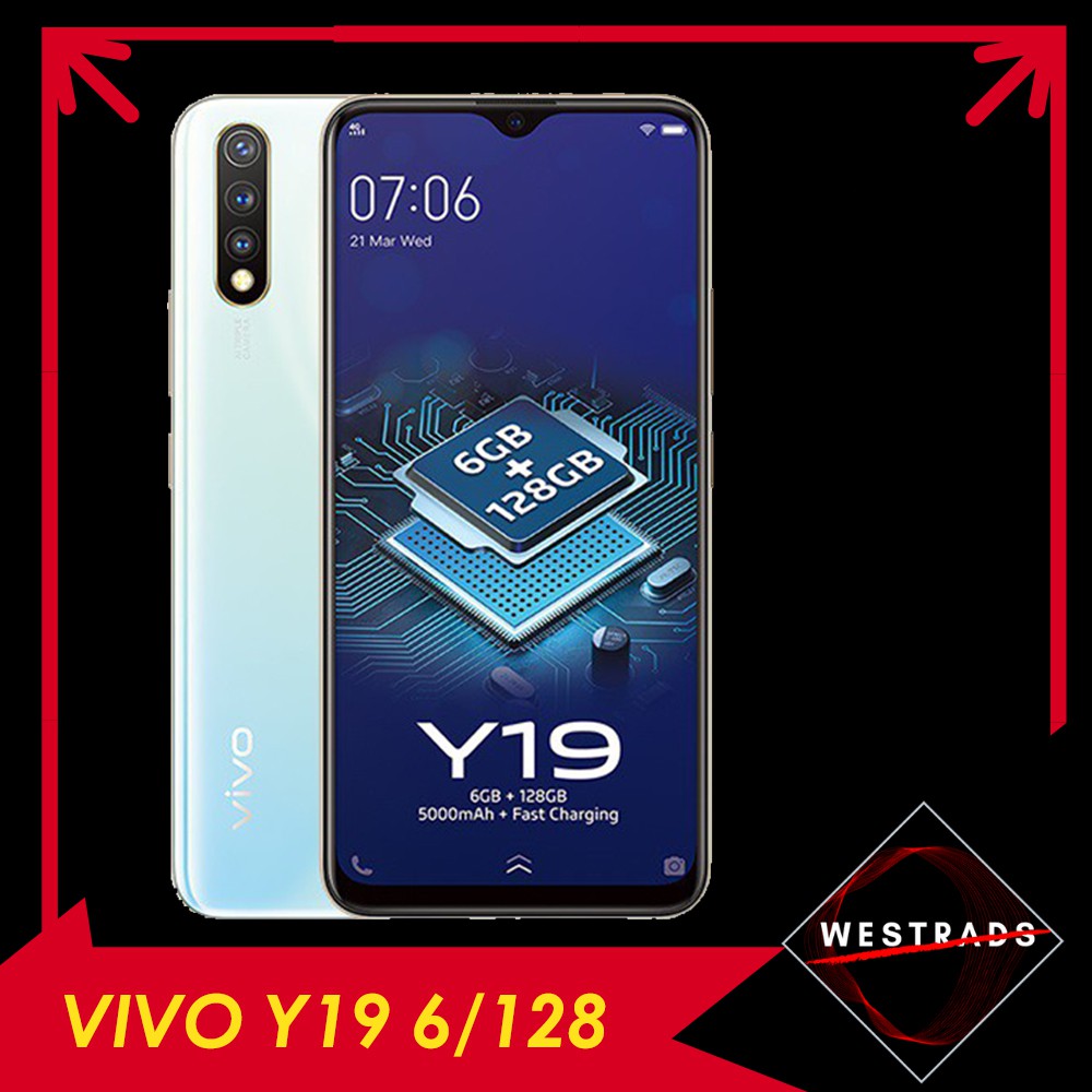 Jual Vivo Y19 RAM 6GB/128GB WHITE GARANSI RESMI / Handphone Vivo ...