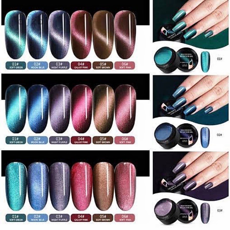 Jual 5D Cat eyes gel polish misscheering uv led soak off gel polish cat
