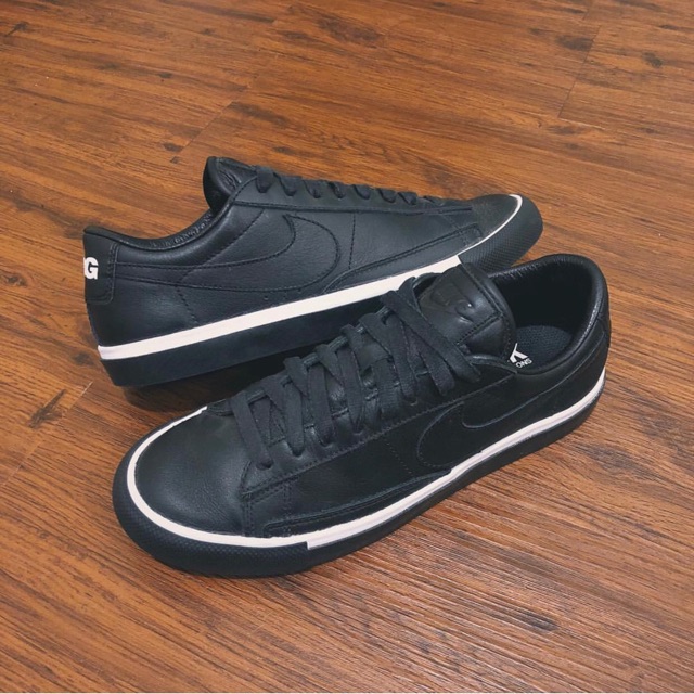 Comme Des Gar ons x Nike Blazer Low Leather 2016 Black White