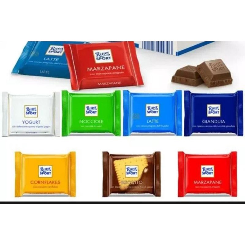 Jual RITTER SPORT MINI 1 PAKET ISI 9 PCS,, RASA RENDOM | Shopee Indonesia