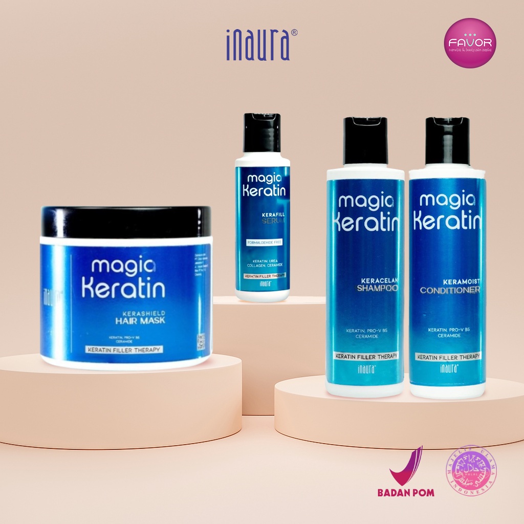 Jual INAURA MAGIA KERATIN SHAMPO, CONDITIONER,HAIR MASK | Shopee Indonesia