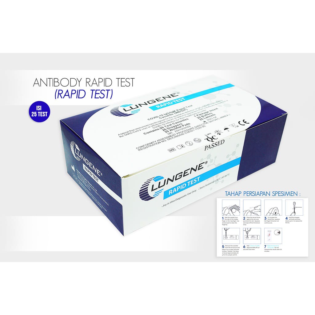 Jual LUNGENE RAPID TEST ANTIBODI STEMPEL DARAH ORIGINAL | Shopee Indonesia