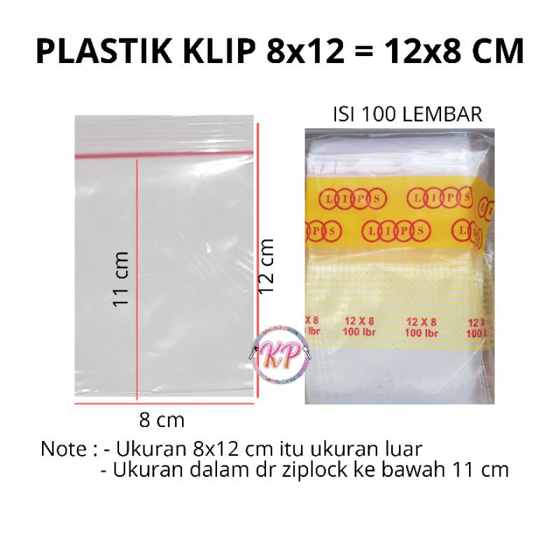 Jual Plastik Klip 8x12 Ziplock Zipper Isi 100 Pcs Shopee Indonesia 