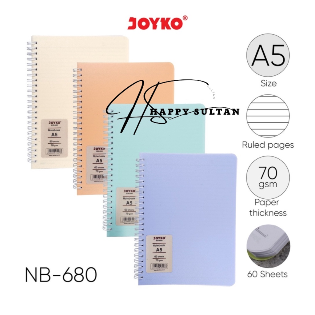 Jual Ruled Notebook Diary Agenda Buku Catatan Bergaris Joyko Nb 680 60