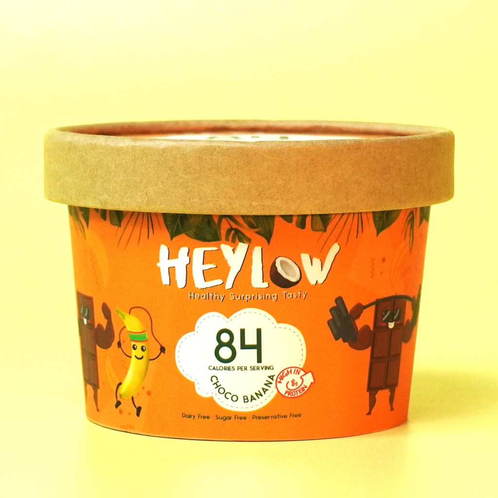 Jual CHOCO BANANA | HEYLOW Low Calorie Ice Cream | Shopee Indonesia