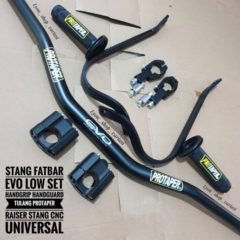 Jual Stang Fatbar Protaper Evo Low Set Handguard Tulang Raiser Grip ...