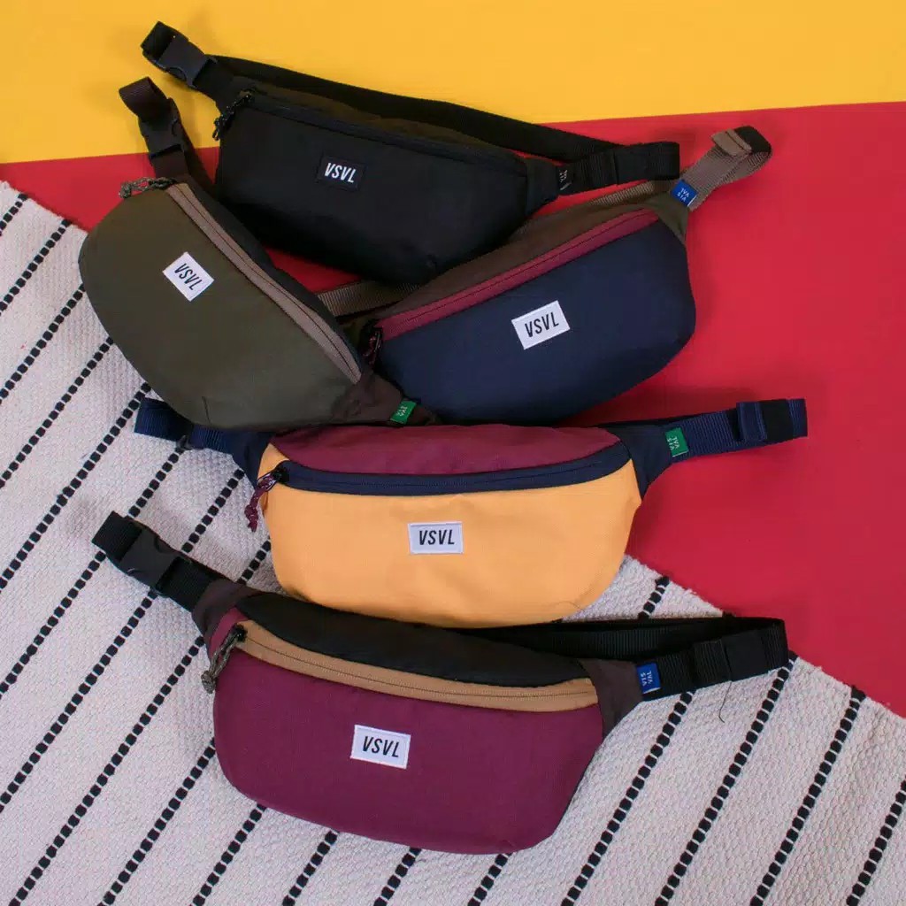 Waist bag visval Sling bag kanvas Sling bag pria Tas Selempang pria Fashion pria